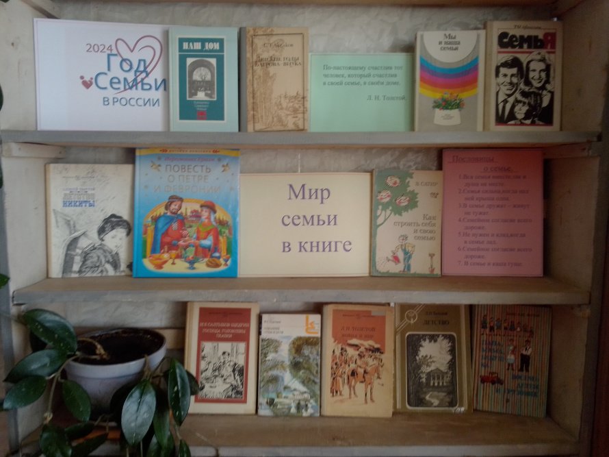 Книжная выставка-диалог «Мир семьи в книге». 